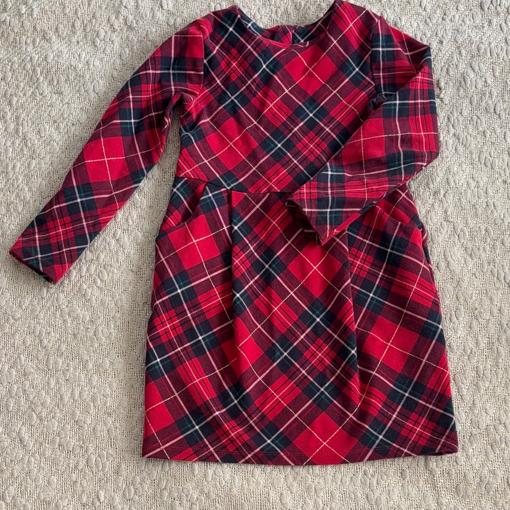 H&M Red and Black Plaid Kids Grils Dress